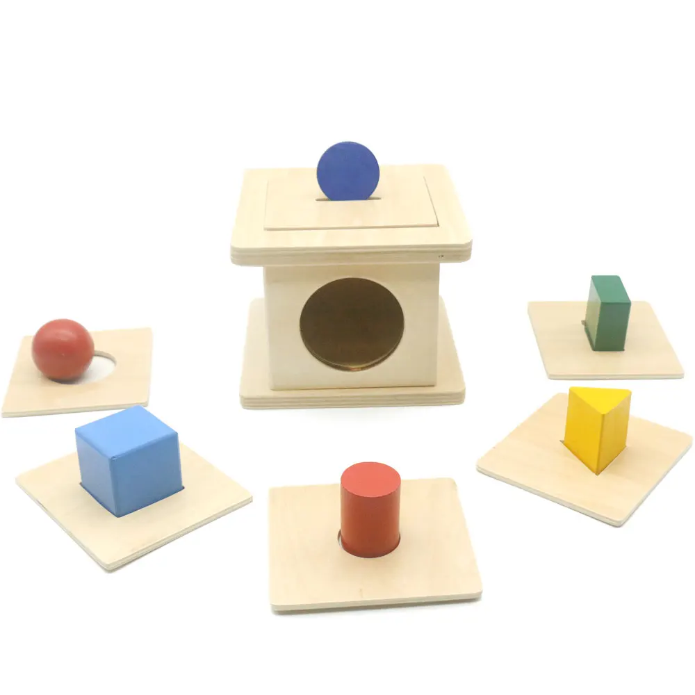 

wooden cube toys Montessori Sensory Toys Shape Match Up Game Box 6 in 1 Wooden Learning Educational Baby Toys Montessori gift