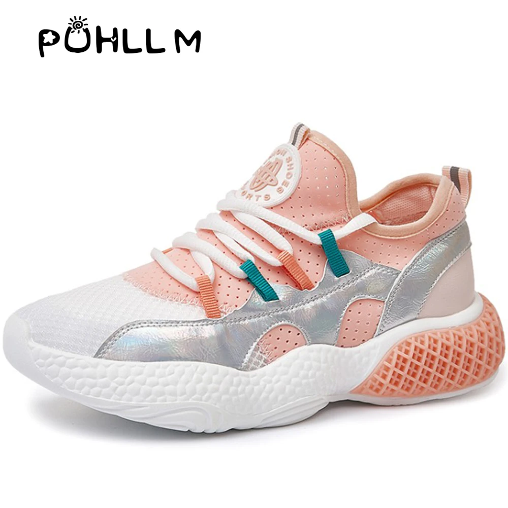 

PUHLLM Women's Mesh Flat shoes patchwork slip-on Cotton Casual shoes for woman Walking Stripe Sneakers Loafers Soft Shoes B52