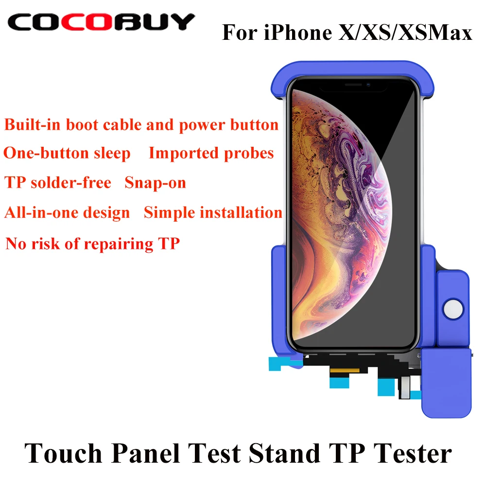 

Novecel TP Solder-Free LCD Digitizer Touch Panel Tester For iPhone X XS XSMax Front Glass Touch Screen Sensor Testing Repair
