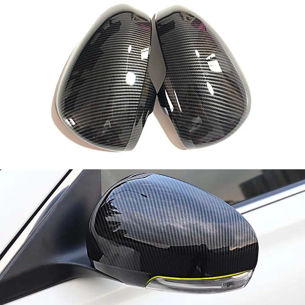 

Fit for Toyota MARK X REIZ 2004-2016 Side Mirror Cover Rearview Imitation carbon fiber caps wings Mirrors Protective Cover 2 PCS