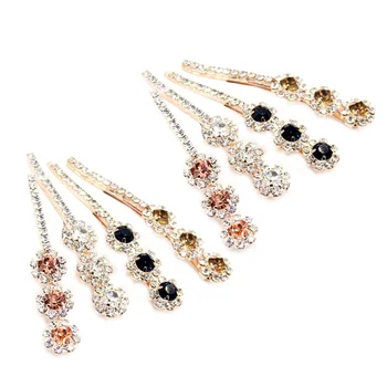 

8 Pcs Pearl Hair Clips Short Barrettes Bobby Pin Hair Pins for Ladies and Girls (Navy, Champagne, Light Yellow, White 2pcs Each)