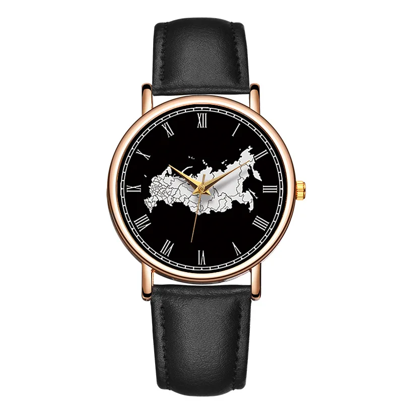 

2020 New Fashion Men's Women's Unisex Creative Watches Leather Strap Roman Numeral Dial Quartz Watch Gift Reloj Hombre Montre