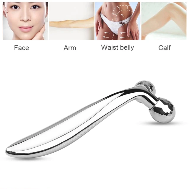 3D Roller Massager 360 obrót srebrny do wyszczuplania twarzy masażer całego ciała podnoszenia preparat przeciwzmarszczkowy masaż twarzy relaks narzędzie 5