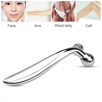 Rodillo masajeador 3D 360 giratorio plateado cara delgada masajeador de forma de cuerpo completo que levanta las arrugas herramienta de relajación de masaje Facial 4