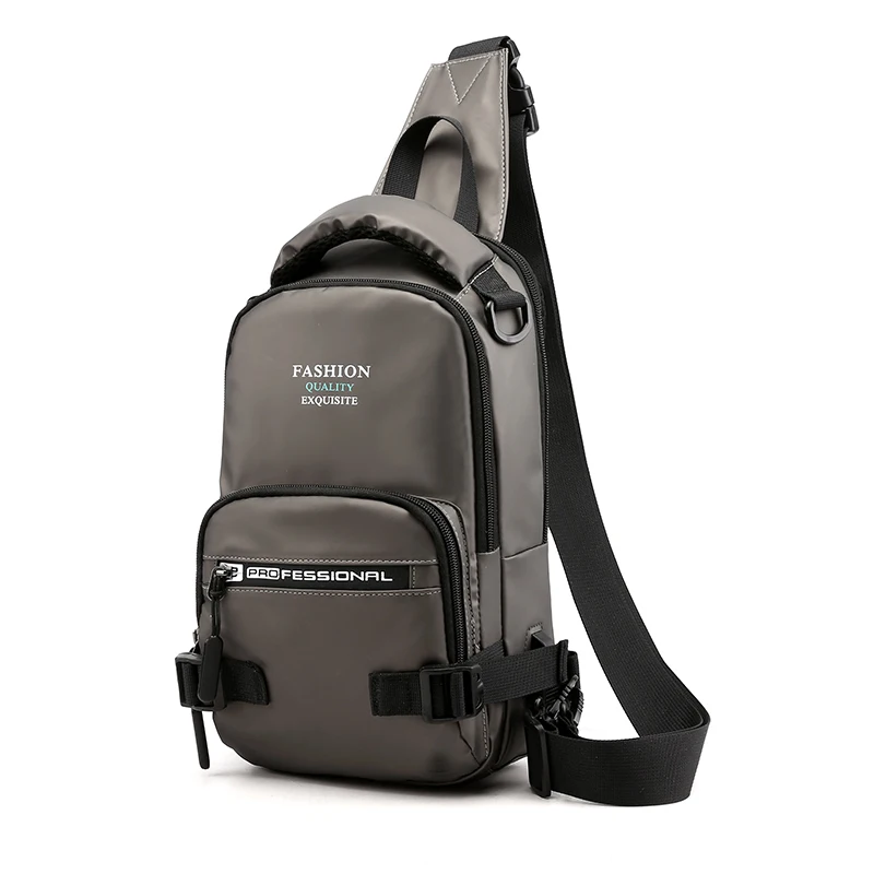 

Multifunction Male Bags Men Chest Shoulder Bag USB Charging Crossbody Bags Oxford Nylon Short Trip Messengers Bag Unisex