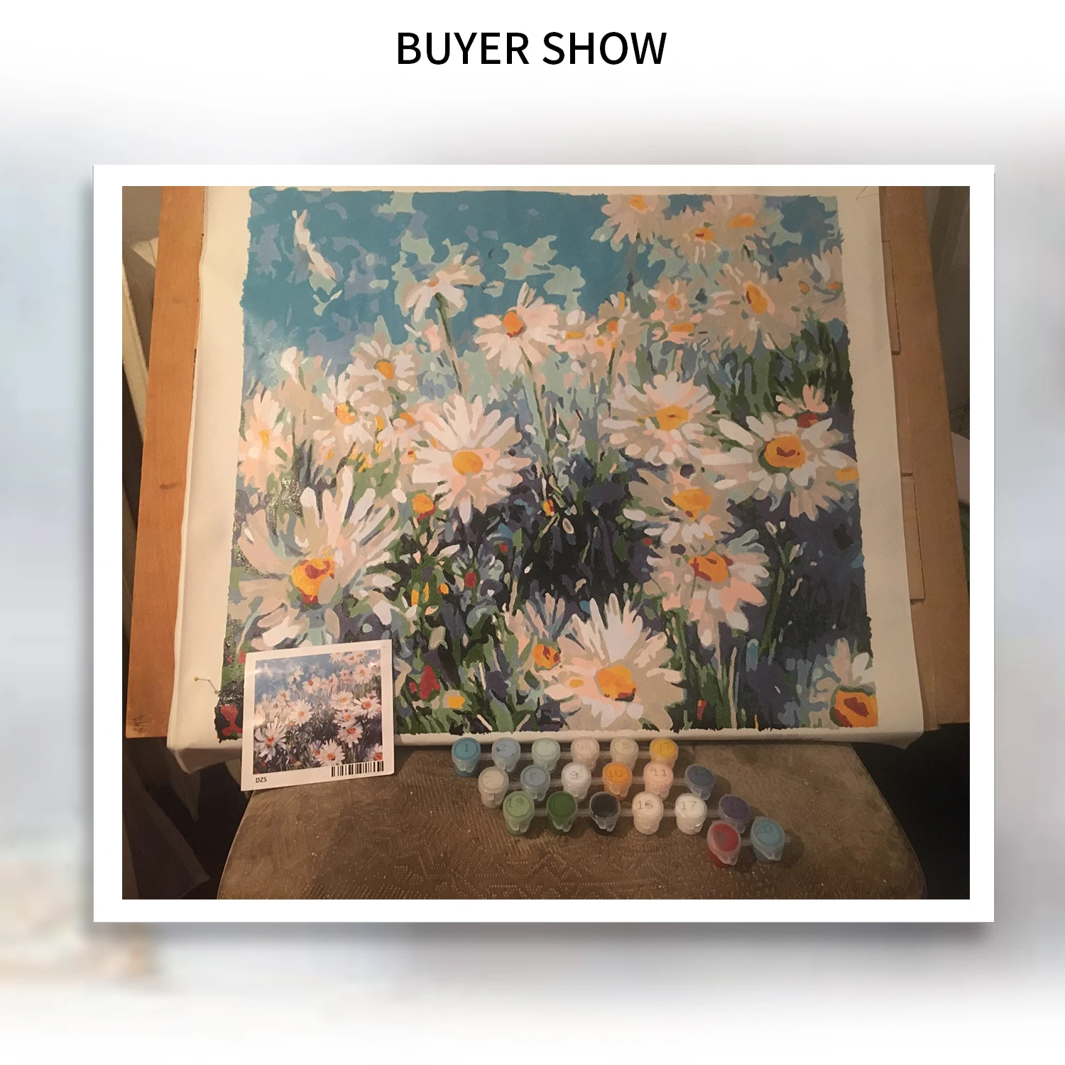 Frame White Flowers DIY Painting By Numbers Modern Wall Art Picture Acrylic Paint Unique Gift For Home Decor 40x50cm Artwork