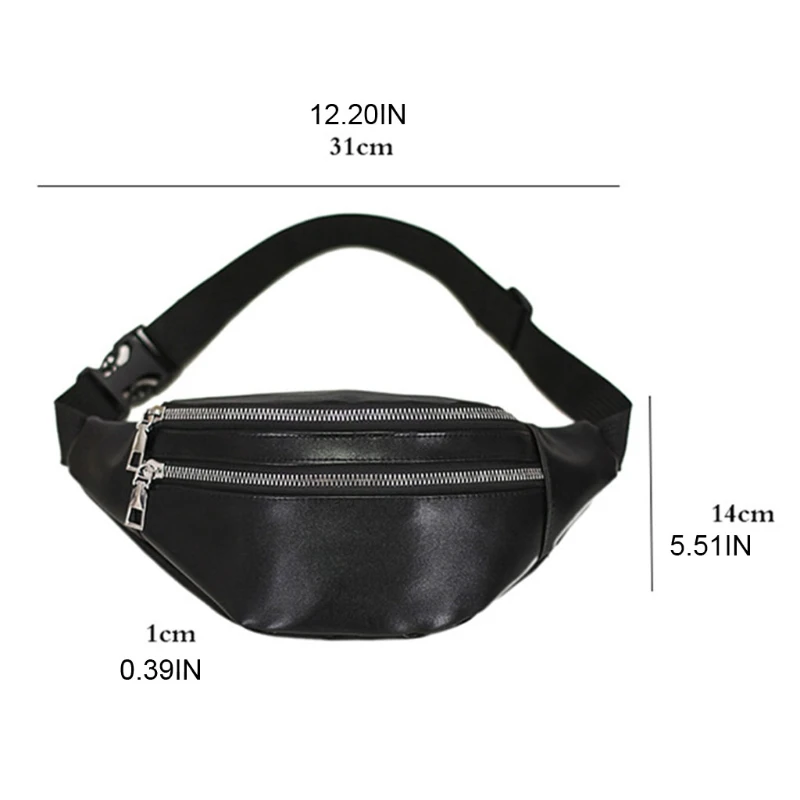 Fanny Packs Waist Pack Bag Zipper Pockets Adjustable Belt