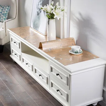 

PVC TV cabinet tablecloth waterproof anti-scald oil-proof disposable washable rectangular table cloth bedside table mat