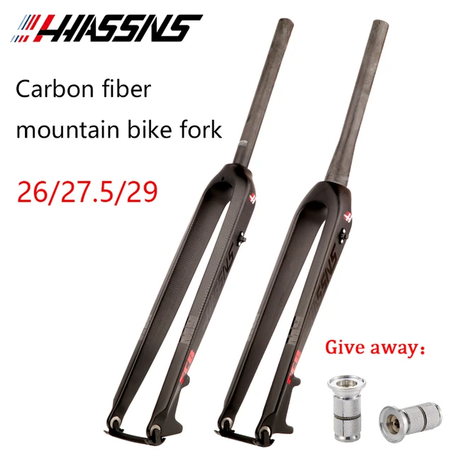 HASSNS-horquilla de carbono para bicicleta de montaña, 26, 27, 5, 29er, marco rígido de 29, horquilla cónica, recta y ligera - AliExpress Mobile