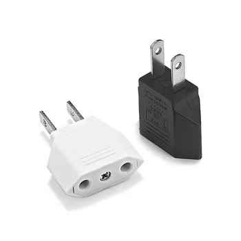 

50pcs US American Plug Adapter EU Plug To US Plug 2Pin AC Electrical Plug Converter Socket For Euro European Traveling