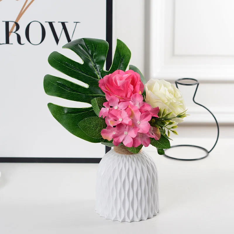 European-style Plastic Vase Home Decoration Anti-ceramic Wedding Decoration Unbreakable for Artificial Flower Creativity Home