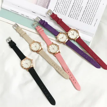 

Women Quartz Watches Fashion Colorful Dress Ladies Wrist Watches Leather Strap Ladies Quartz Watches Reloj Femenino