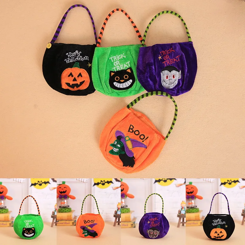 1PC Trick Treat Halloween Decoration Storage Baskets Candy Bag Kids GIift Sugar Holder Pouch Sacks Gift Bags 2019 | Багаж и сумки