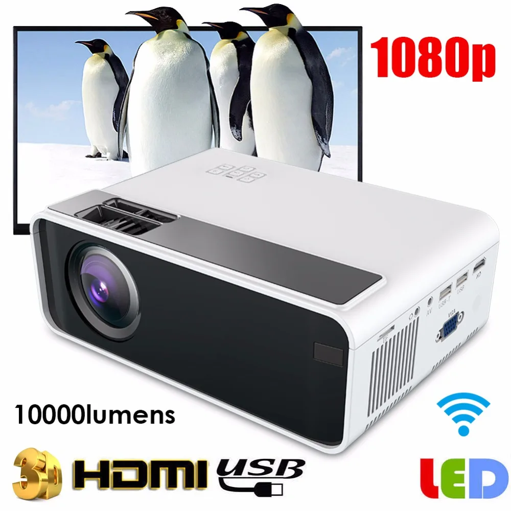 W13 Ultra 3D HD 1080P светодиодный мини-проектор HDMI tv домашний кинотеатр мультимедийный домашний кинотеатр 480P стандартная версия