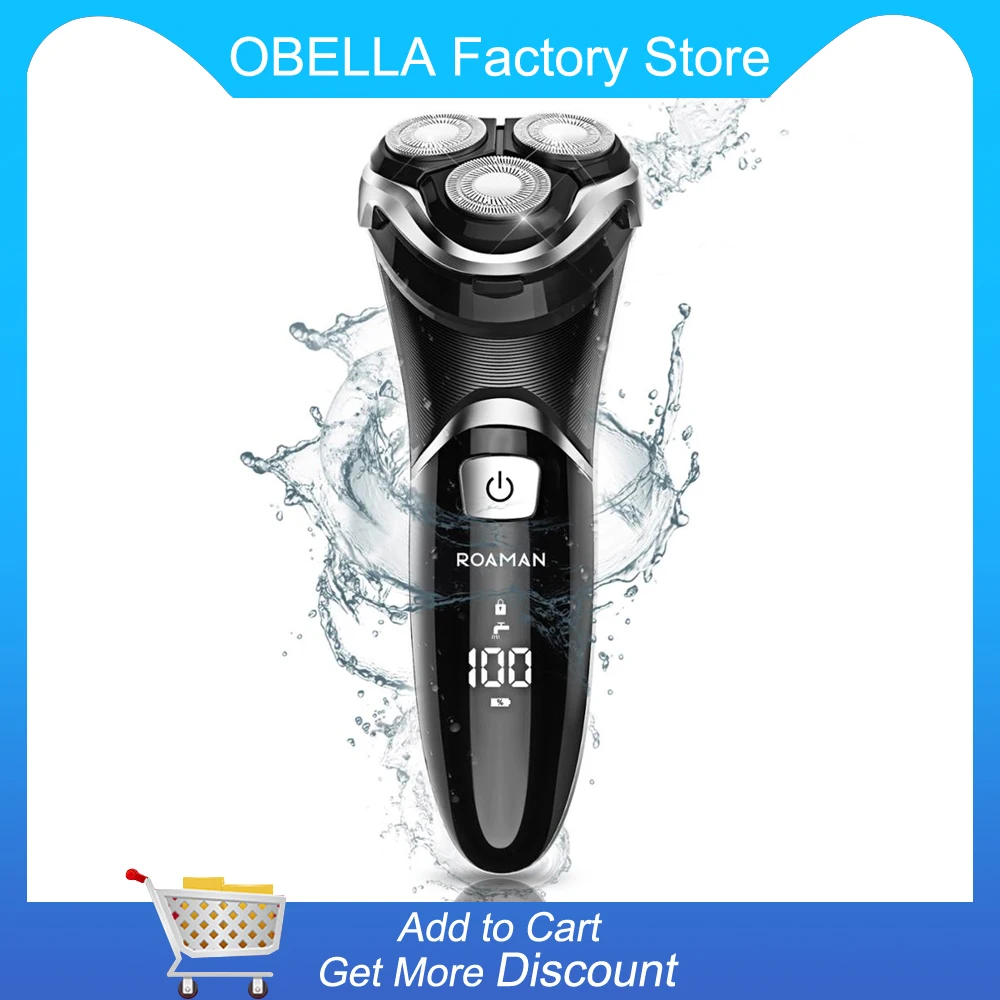 

RMS8101 Electric Shaver Face Care Washable USB Cable Rechargeable Triple Blade 3D Razors Ipx7 Electric Shaving Beard Machine
