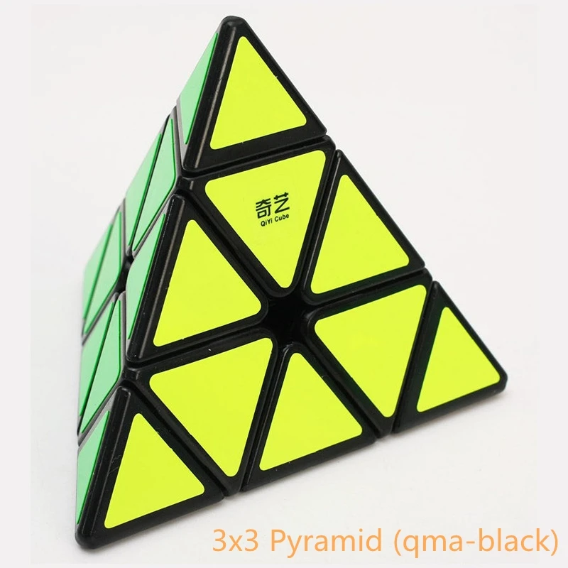 Qiyi 2x2 3x3 4x4 5x5 кубики кубик антистресс 3x3x3 кубик рубика магический куб профессиона льный скоростной куб Пазлы 3 на 3 Кубик 12 Сторон Пирамида куб игрушки для детей магнитный куб неокуб магнитный - Цвет: QMINGA-pyramid-black