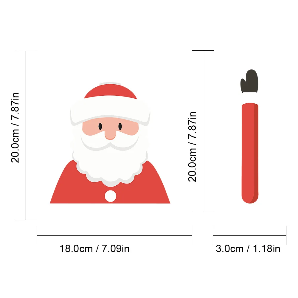 Высококачественные наклейки на стеклоочистители Санта-Клауса, автомобильные наклейки на заднее лобовое стекло, автомобильные наклейки, рождественские наклейки на автомобиль, наклейка на дверь