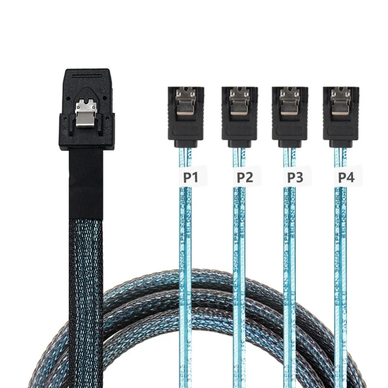 0 5/1/1.5/2M Мини Sff-8087 до 4 Sata кабель для детей от 3 Molex Sas 7P Женский Splitter | Компьютеры и