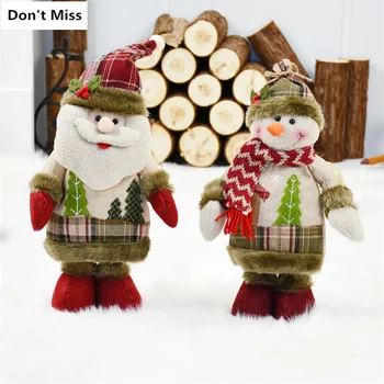 

Figures Dolls Home Office Mall Kindergarten Table Desktop Decoration Christmas Doll Xmas Decor Supplies Toy Kids Festival Gifts