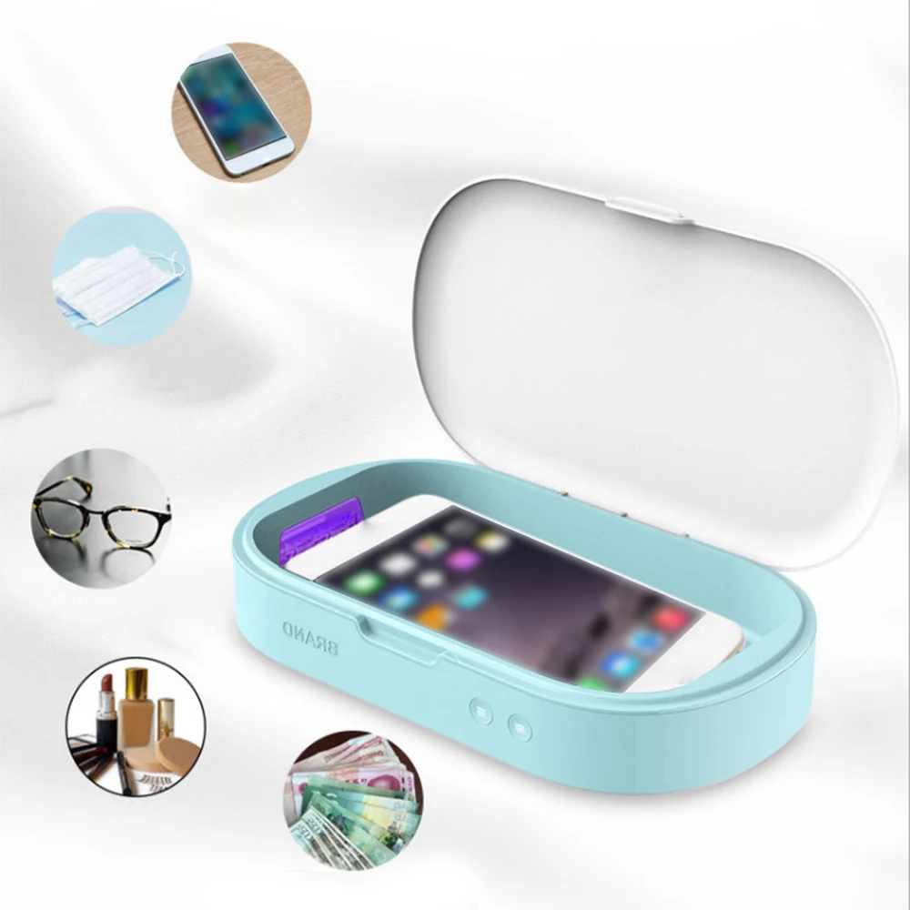 

Smart Phone Sanitizer Portable UV Lights Mask Sanitizer Toothbrush Sterilizer Cleaner Aromatherapy Function Disinfector
