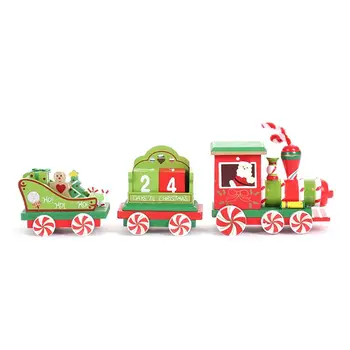 

Cute Wooden Mini Train Ornaments Kids Gift Toys for Christmas Party Kindergarten U90A