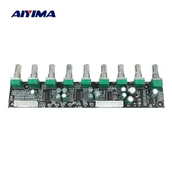 

AIYIMA Home Theater 7.1 Power Amplifier Audio Preamplifier DC15-35V 8 Way Independent Volume Bass Frequency Adjustment Auto Mute