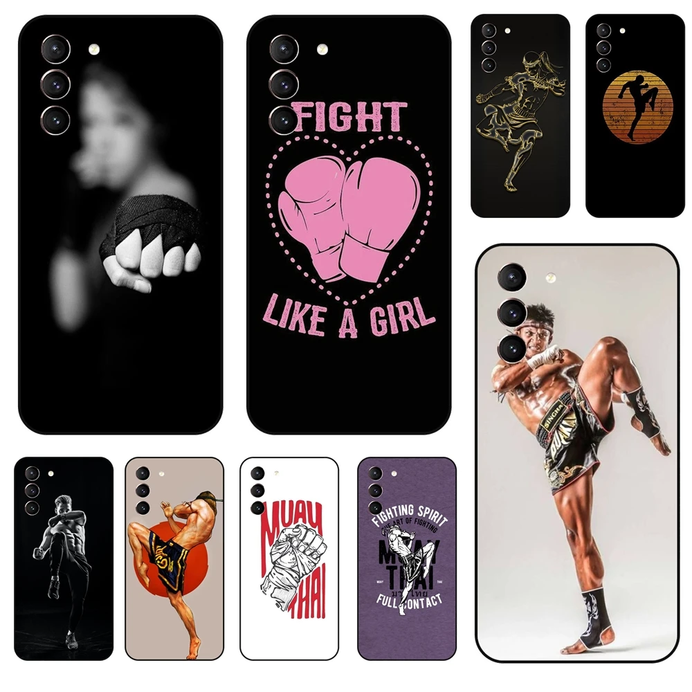 Для Samsung Galaxy S21 Muay Thai до колена ультратонкий мультяшный узор для защитный чехол