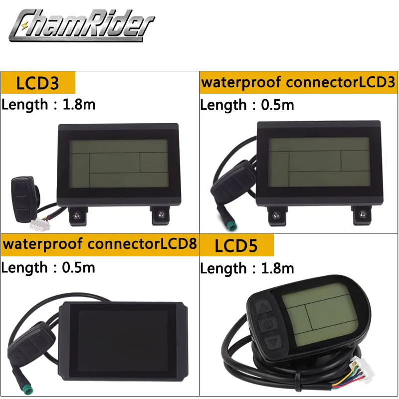 Electric Bike Display Electric Bicycle Display KT LCD Meter LCD3 LCD8HU LCD5 For KT Intelligent Controller 24V 36V 48V Ebike Panel Julet Waterproof