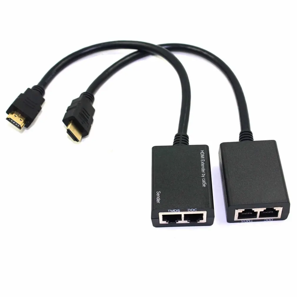 Практичный HDMI по RJ45 CAT5e CAT6 LAN Ethernet балун расширитель повторитель до 100 футов 1080P Высокая производительность