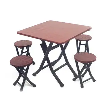 

5Pcs 1/12 Doll House Mini Folding Chairs Desk Living Room Furniture Accessory Children's Toys