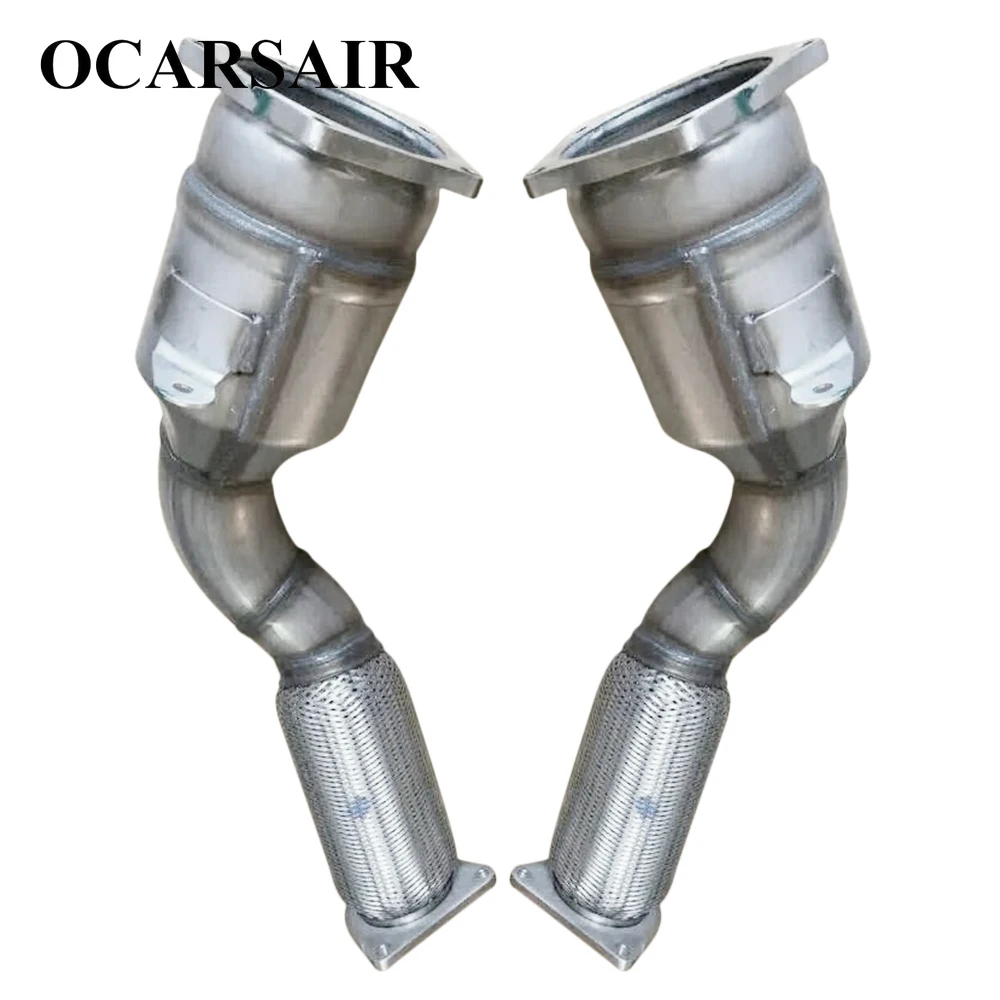 Передний каталитический Преобразователь для Porsche Cayenne Turbo 4,8 T V8-Gas 2008-2010 с турбонагнетателем OEM#95511302150 95511302250