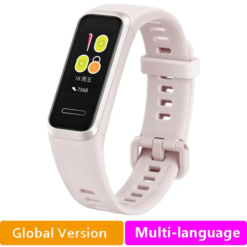 GLband4P Глобальная версия huawei Band 4 смарт-браслет USB зарядка смарт-браслет пульсометр монитор здоровья шагомер многоцелевой циферблат носимый - Цвет: GLband4P