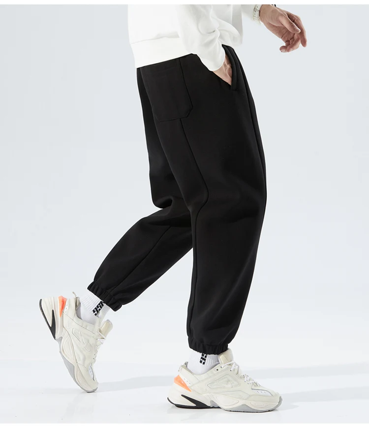 grey track pants Hip Hop Baggy Skateboard Pants Men Stretch Plus Size Running Fitness Casual Sweatpants All-match Jogging Pants Male 2021 New white track pants