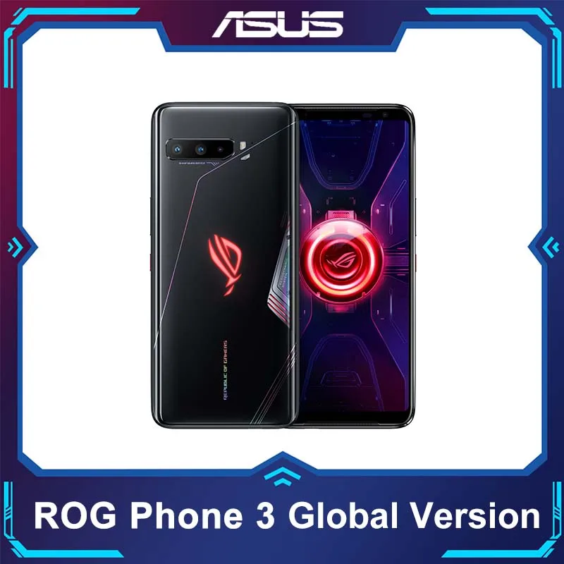 Asus rog telefone 3 versão global 5g smartphone snapdragon865plus 8ram128rom 6000mah ota atualização android q gaming telefone rog 3