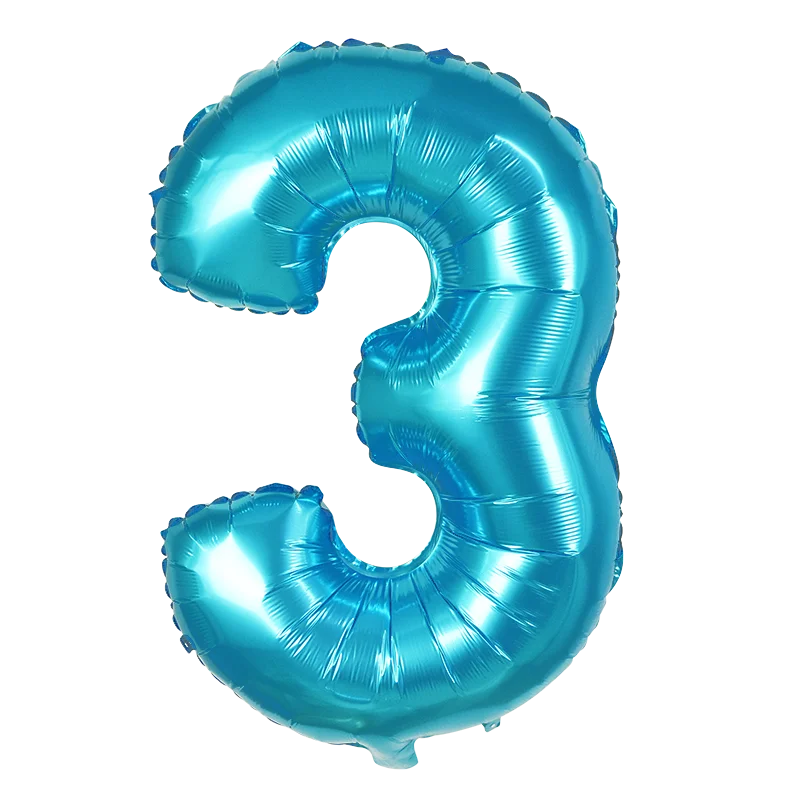 1 набор, синие вечерние шары в форме русалки с цифрами, украшения для дня рождения, фольгированные шары, Детские сувениры, вечерние шары - Цвет: 3
