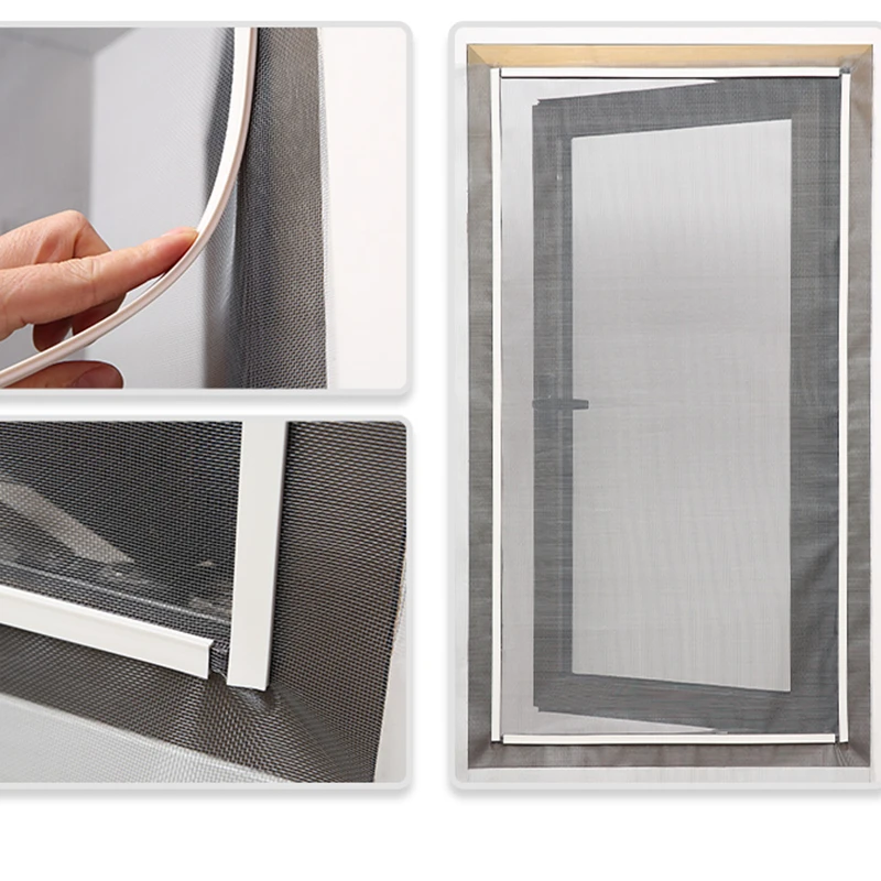 Window-Screen Anti-Mosquito-Net Mesh Magnetic for with Full-Frame DIY Adjustable Easy