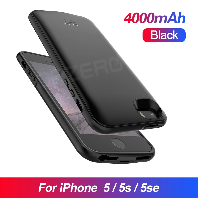 Black i5 5s SE 5500 мАч зарядное устройство чехол для iPhone 5 5S SE 6 6S 7 8 Plus Pover Bank зарядное устройство чехол для iPhone X XS XR XS MAX внешний аккумулятор - Цвет: Black i5 5s SE