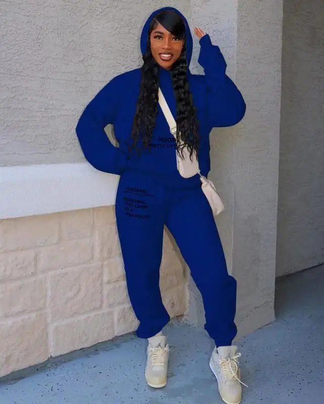 Fashion Letter Print Jogging Suits For 