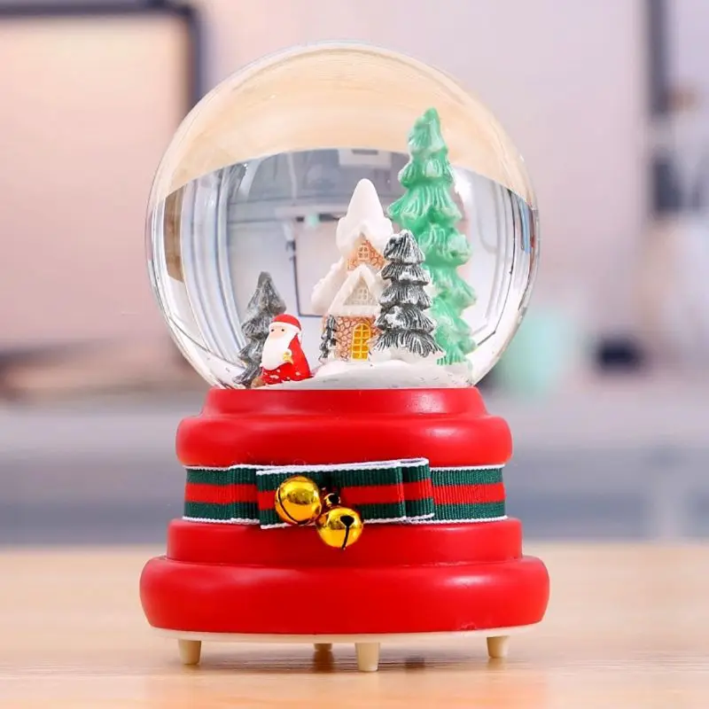 Lighting Music Box Santa Claus Elk Snow Old Man With A Bag Crystal Ball For Christmas Gift Tabletop Decoration Home Ornament Lighting Music Box Santa Claus Elk Snow Old Man With A Bag Crystal Ball For Christmas Gift Tabletop Decoration Home Ornament