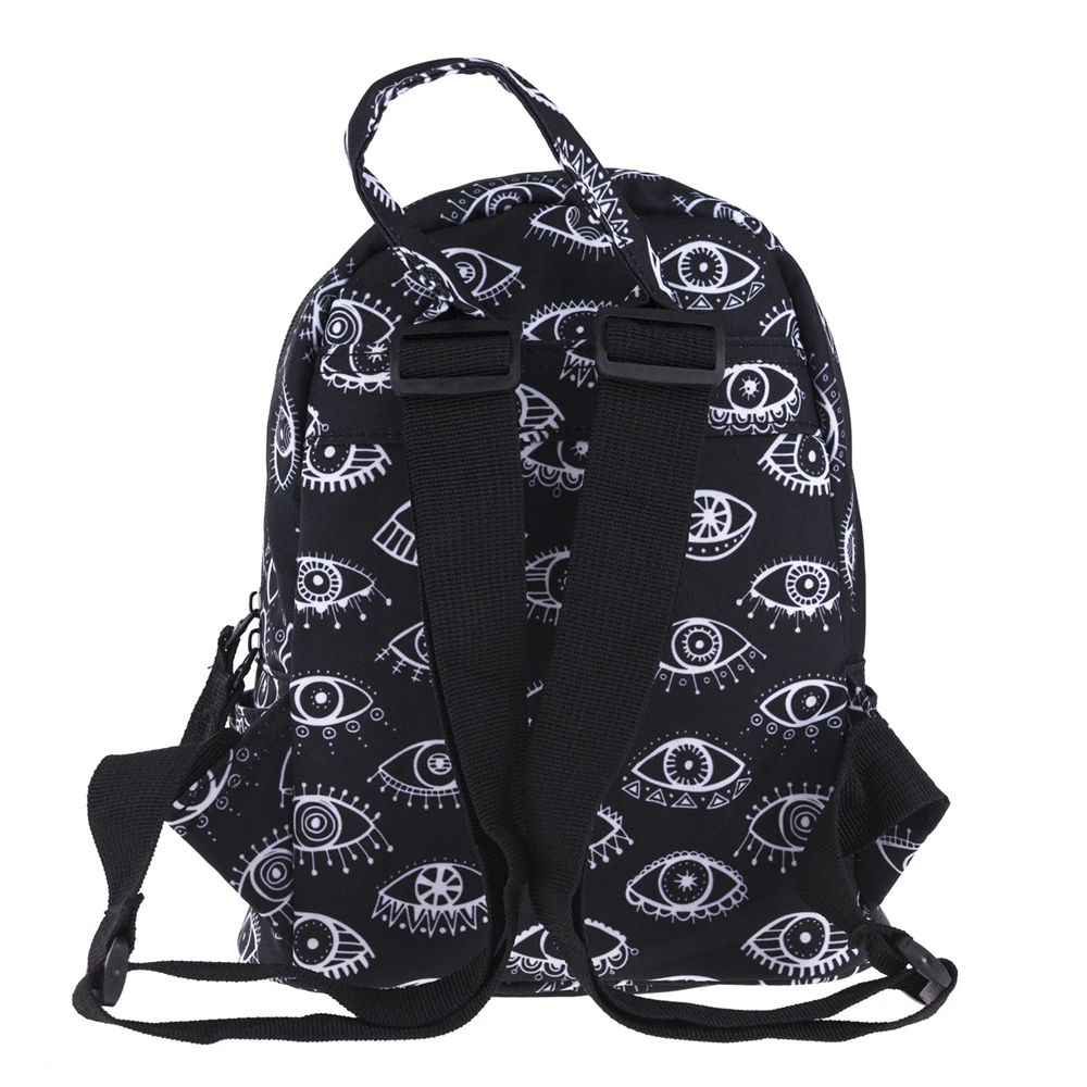 Женский рюкзак Mochila Eyes с черным принтом женская сумка на плечо для подростков Многофункциональный маленький рюкзак школьный рюкзак