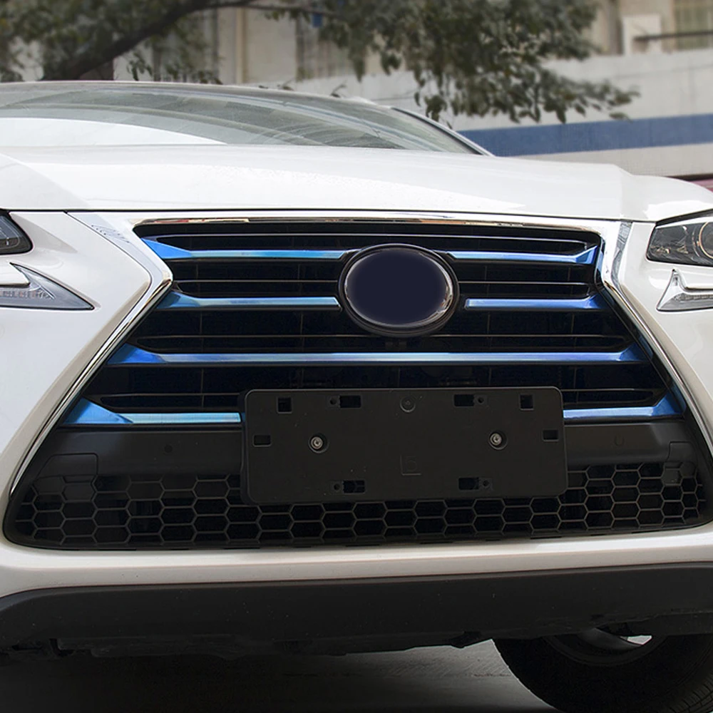 Gelinsi для LEXUS NX200 NX200t NX300h автомобильный Стайлинг Передняя средняя сетчатая решетка грили хромированная рамка наклейка крышка отделка Аксессуары
