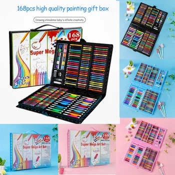 

#H45 168PCS/Box Chlidren Colored Pens Colorful Water-color Marker Pen Sets Stationary Office Supplies