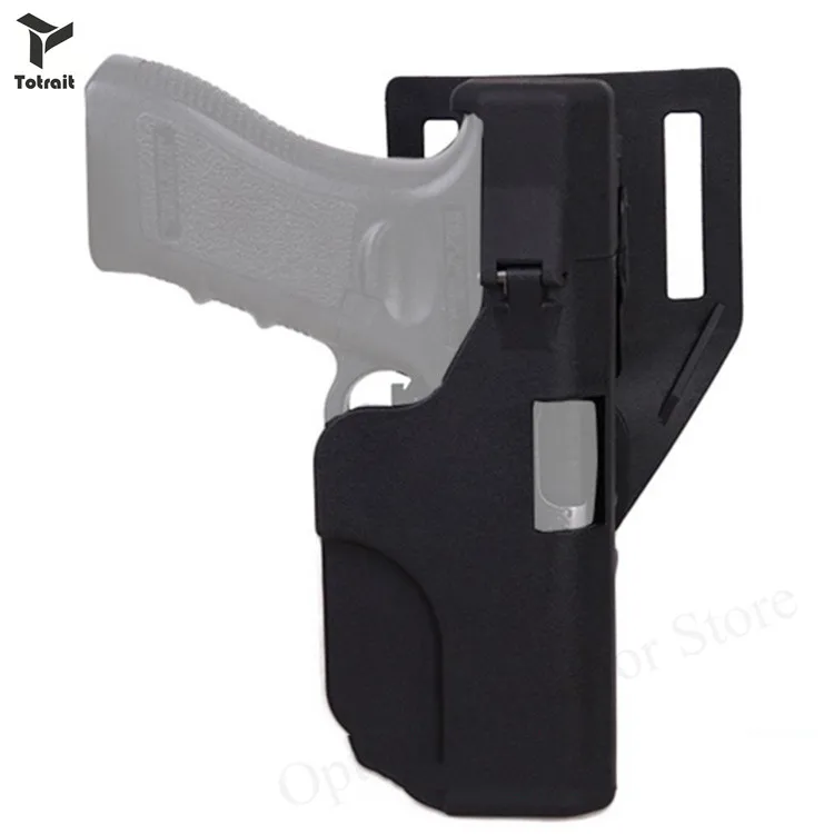 

Totrait Tactical Quick Release Glock Series Pistol Holster Belt Waist Holster Fit For Glock 17 19 22 23 31 32 EM6335 black