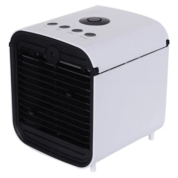 

USB Mini Portable Air Conditioner Humidifier Purifier LED Light Desktop Air Cooling Fan Air Cooler Fan for Home Without Battery