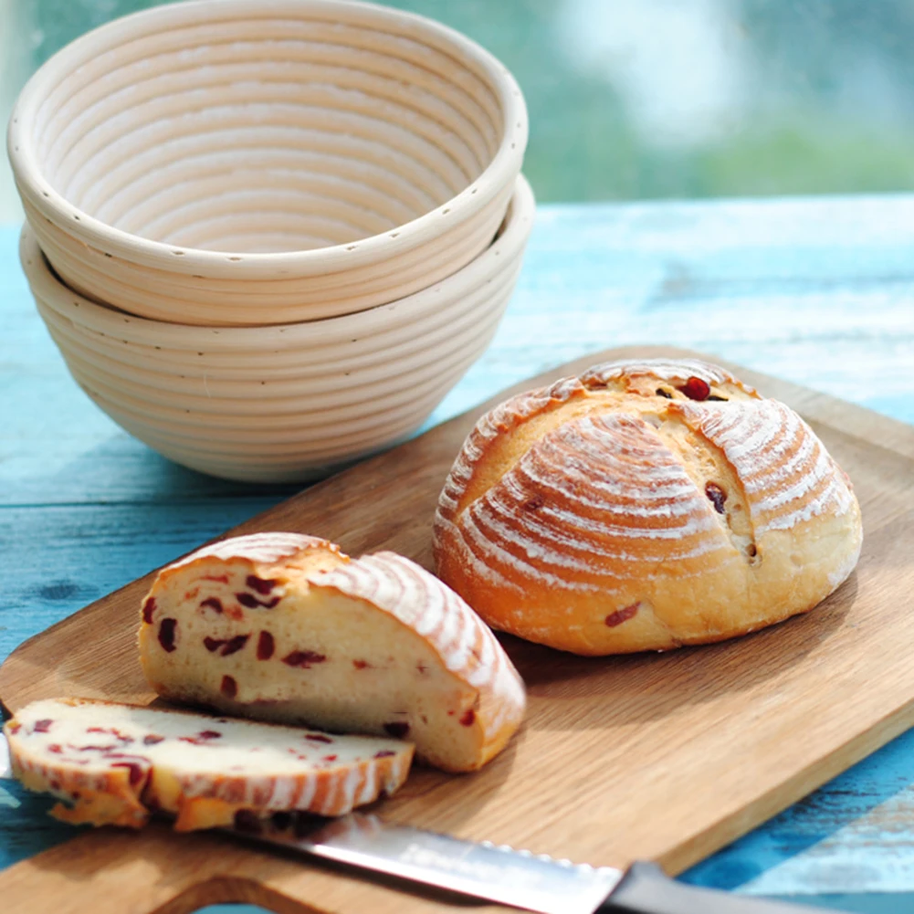 Cesta de mimbre de fermentación de pan de campo, diseño creativo de