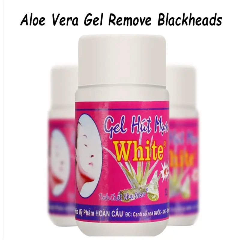 

White Aloe Vera Gel Blackhead Remover Cleanse Nose Strips Nose Face Mask Deep Clean Tearing Style Mask Acne Nose Paste