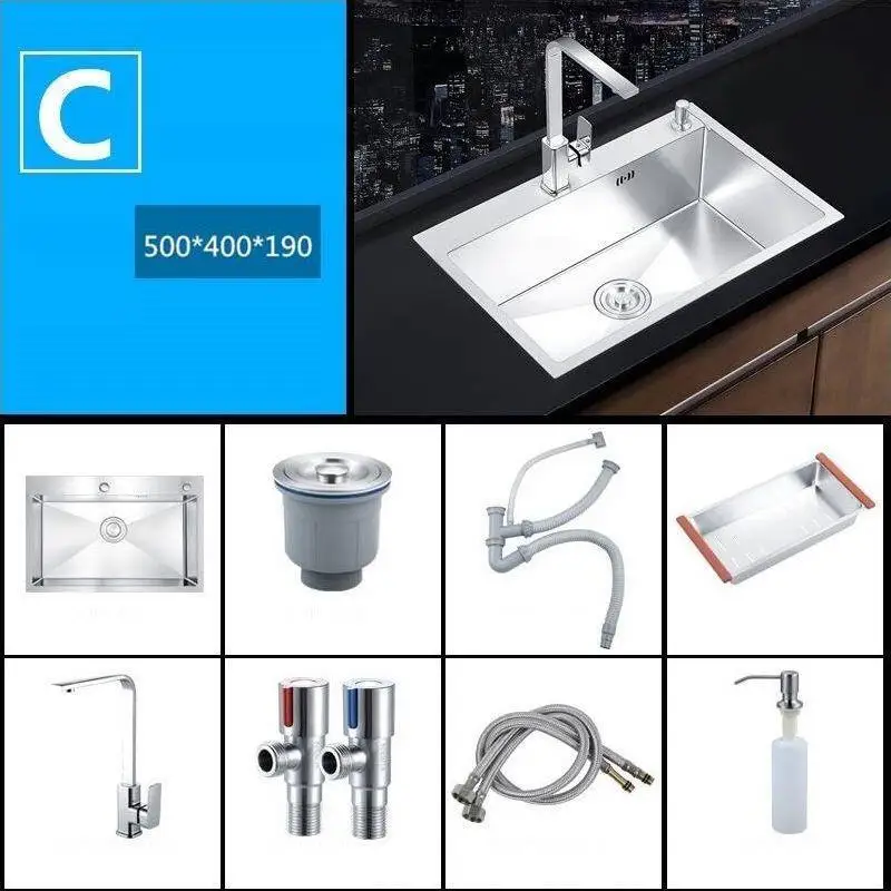 Acero портативный Lavandino Keuken Gootsteen Integral Tarjas Para Cocina inoxible Lavabo Fregadero Cuba Pia Cozinha кухонная раковина - Цвет: MODEL S