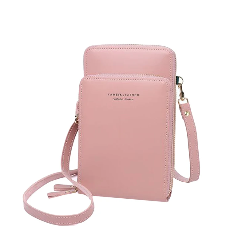 

New ID Card Pocket Shoulder Bag Mobile Phone Bags Personality Multifunction Lady Wallets Large Capacity Messenger Bags