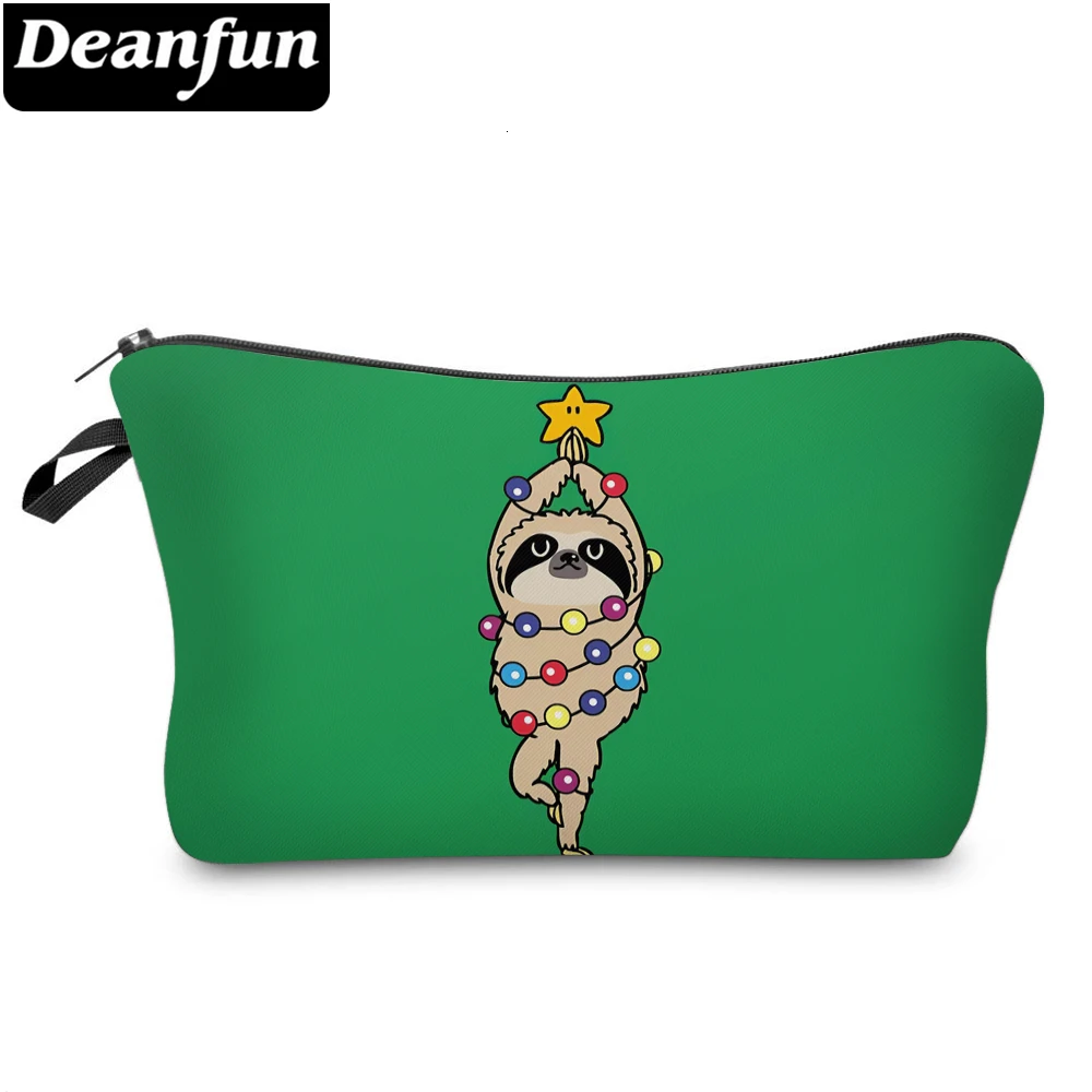 Deanfun элегантная зеленая маленькая косметичка милый Ленивец Водонепроницаемая