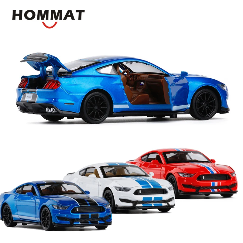 HOMMAT 1:32 Масштаб Ford Mustang Shelby GT350 Игрушечная модель автомобиля Diecasts& игрушечные транспортные средства сплав металлическая модель автомобиля подарки игрушки для детей